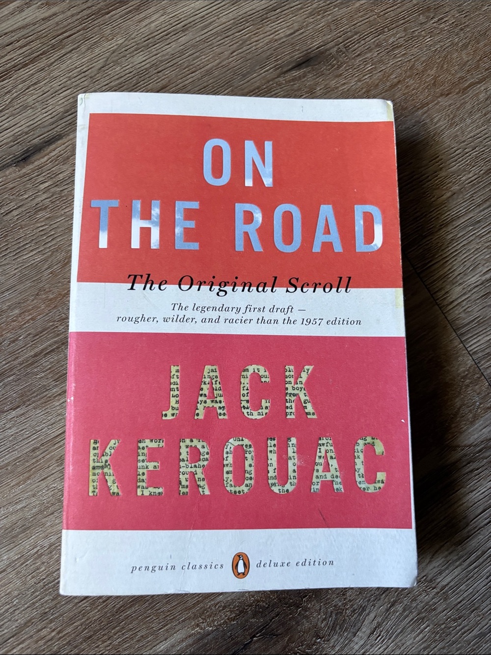 On The Road by Jack Kerouac - Red & White Penguin Classics Edition